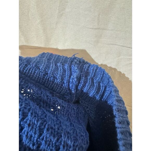 VTG Sears Roebuck Hand-Looked Mens Blue Crew Neck Pullover Sweater M Long Sleeve - Picture 8 of 9